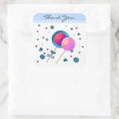 Lollipop Bedankt Vierkante Sticker (Tas)