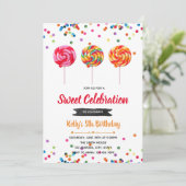 Lollipop bonbons invitation (Debout devant)