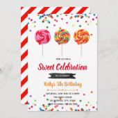 Lollipop bonbons invitation (Devant / Derrière)