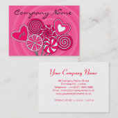 Lollipop Candy Shop Bakery Carte de visite (Devant / Derrière)