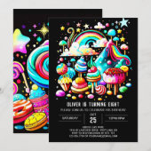 Lollipop Candyland Verjaardag Kaart (Voorkant / Achterkant)