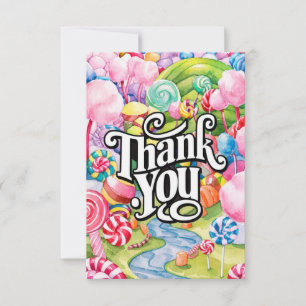 Lollipop délicieux carte de remerciements Candylan