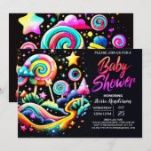 Lollipop Fantasy Baby shower Kaart (Voorkant / Achterkant)