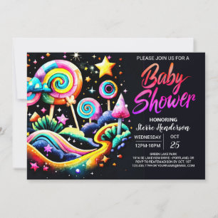 Lollipop Fantasy Baby shower Kaart