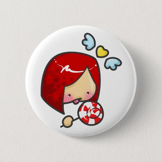 Lollipop Girl Ronde Button 5,7 Cm (Voorkant)