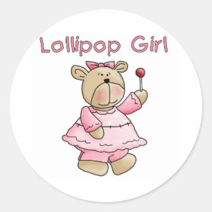 Lollipop Girl Ronde Sticker
