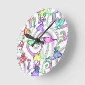 Lollipop Kittens Ronde Klok (Hoek)