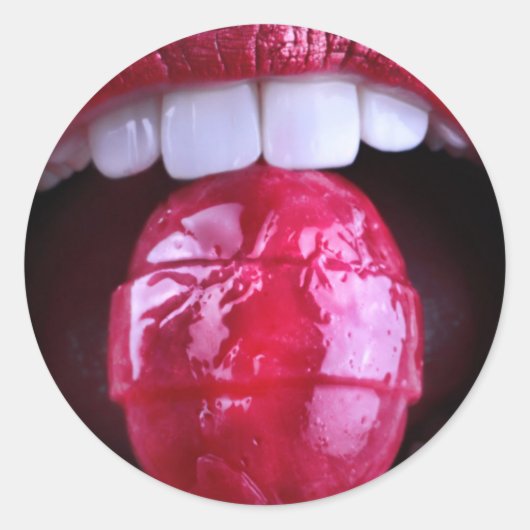 Lollipop lippen schattige sticker (Voorkant)