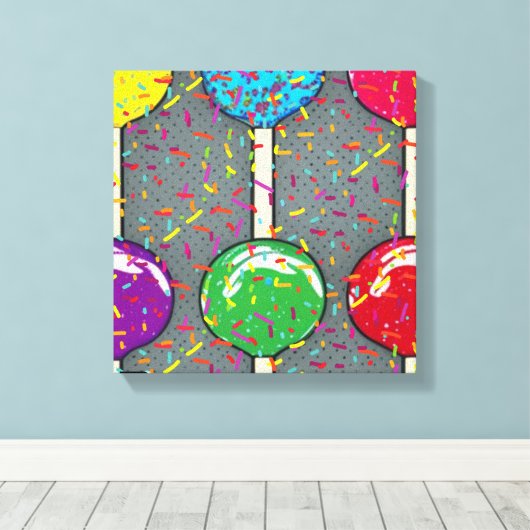 Lollipop Love Canvas Afdruk (Insitu (Houten vloer))