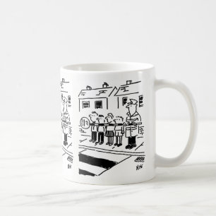 Lollipop Man gebruikt zijn Lollipop als barrière Koffiemok