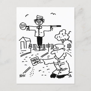 Lollipop Man is Gardening Briefkaart