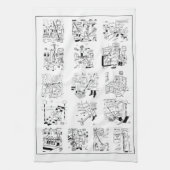 Lollipop Man Selectie van Grappige Cartoons op een Theedoek (Verticaal)