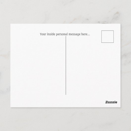 Lollipop Man serveert voedsel uit zijn keukenhatch Briefkaart (Achterkant)