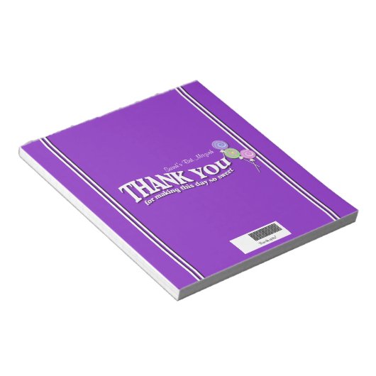 Lollipop Snoep Bar, omloop Notitieblok (Schuin)