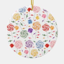 Lollipop Snoep Patroon kleurrijk Keramisch Ornament