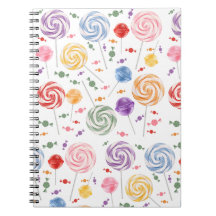 Lollipop Snoep Pattern Colorful Notitieboek