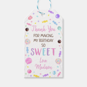 Lollipop Snoep vanavond bedankt Cadeaulabel