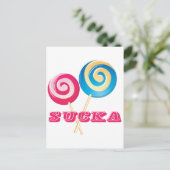 Lollipop Sucka Briefkaart (Staand voorkant)