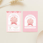 Lollipop Sweet Shop rose Anniversaire Invitation