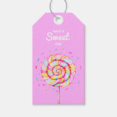 Lollipop Sweet Snoep Caramel Drops Illustratie Cadeaulabel (Voorkant)