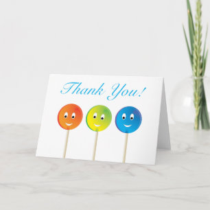 Lollipop thank you card bedankkaart
