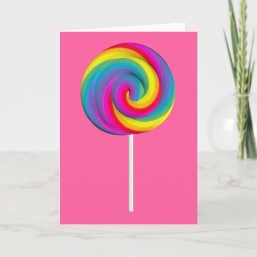 Lollipop-Wenskaart Kaart (Voorkant)