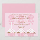 Lollipops & Cupcakes Birthday Invitation Kaart (Voorkant / Achterkant)
