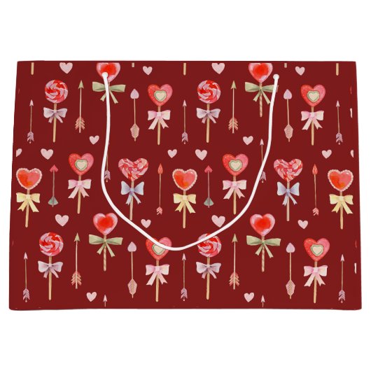 Lollipops en pijlen groot cadeauzakje (Voorkant)