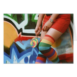Lollipops en regenbogen - Blanco kaart