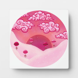 Lollipops en wolken fotoplaat