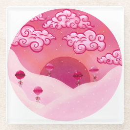 Lollipops en wolken glazen onderzetter