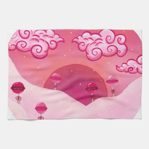 Lollipops en wolken theedoek