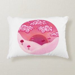 Lollipops en wolkenillustratie accent kussen