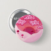 Lollipops en  wolkenillustratie ronde button 5,7 cm (Voorkant /achterkant)