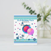 Lollipops et sucreries Invitation d'anniversaire (Debout devant)