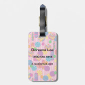 Lollipops Snoep Pattern Bagagelabel (Achterkant verticaal)