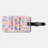 Lollipops Snoep Pattern Bagagelabel (Achterkant horizontaal)