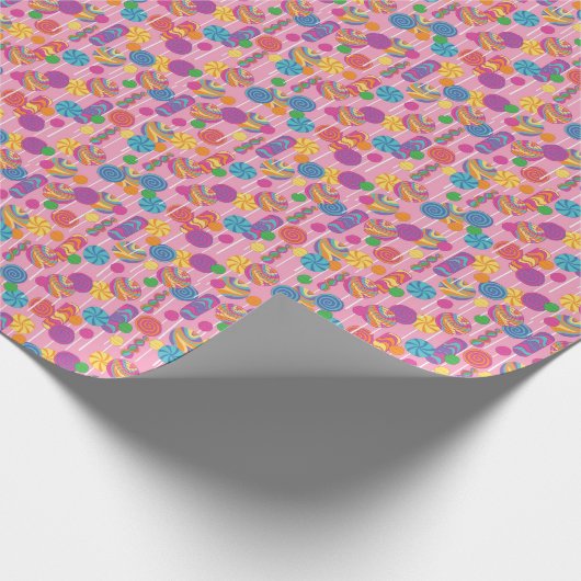 Lollipops Snoep Pattern Cadeaupapier (Hoek)