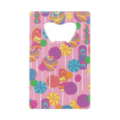 Lollipops Snoep Pattern Kredietkaart Flessenopener (Achterkant)