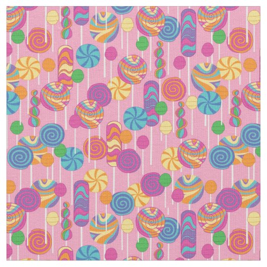 Lollipops Snoep Pattern Stof (Close Up)