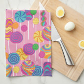 Lollipops Snoep Pattern Theedoek (Quarter Fold)