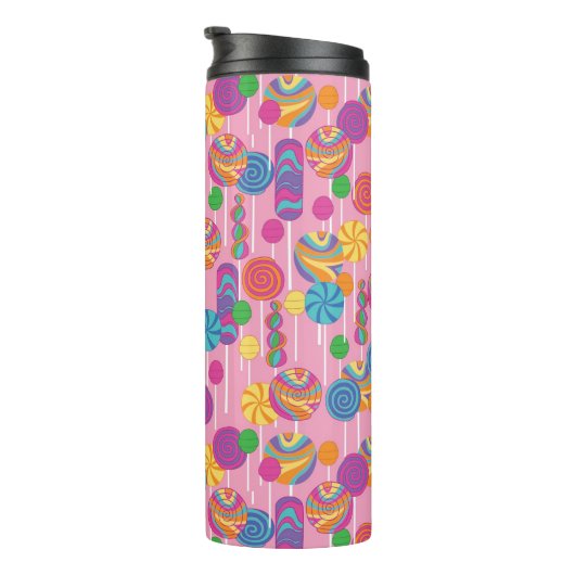 Lollipops Snoep Pattern Thermosbeker (Geroteerd rechts)