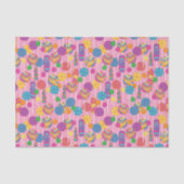 Lollipops Snoep Pattern Tissuepapier (Voorkant)