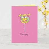 Lollipup - Carte de vœux Lollipop Puppy (Fleur jaune)