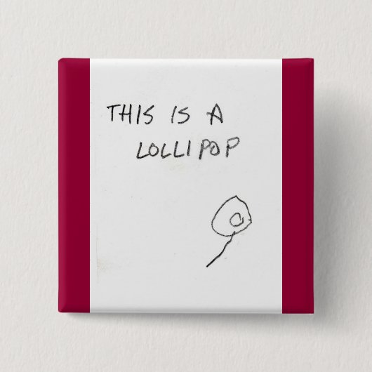 lolly vierkante button 5,1 cm (Voorkant)