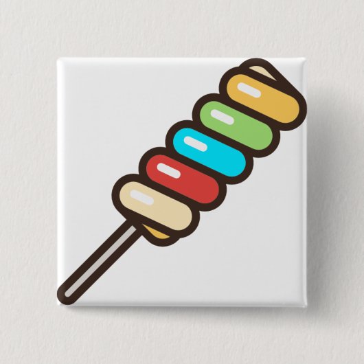 lolly vierkante button 5,1 cm (Voorkant)