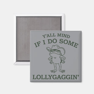 Lollygaggen met deze grappige kikker magneet