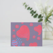 lollypop aangevallen door harten briefkaart (Staand voorkant)