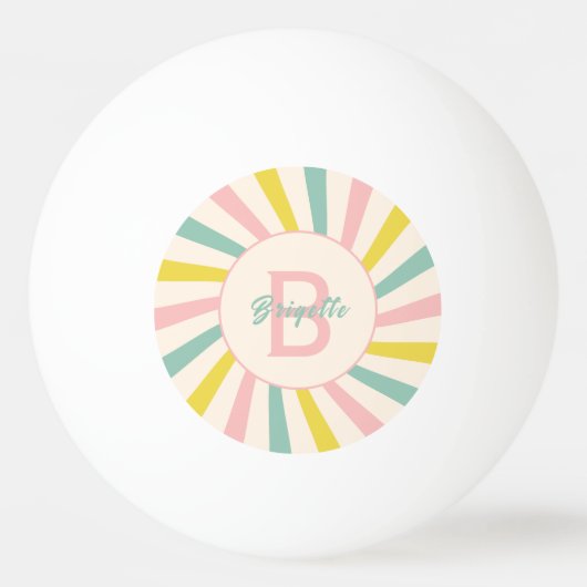 'Lollypop Vibes', retro gepersonaliseerd Pingpongballen (Voorkant)