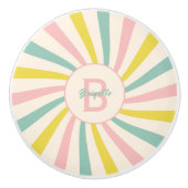 'Lollypop Vibes', retro pasteldeur Keramische Knop (Voorkant)